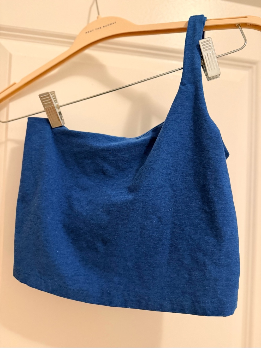 Beyond Yoga Royal Blue One-Shoulder Crop Top